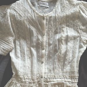 Urban Outfitters White Embroidered Lace Dress